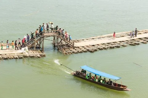 Bamboo bridge Stock Photos
