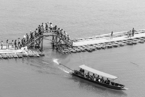 Bamboo bridge Stock Photos