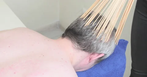 Bamboo broom 스톡 동영상 201296123