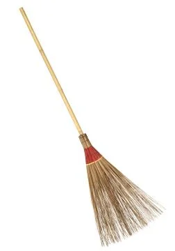 Bamboo broom Stock Photos
