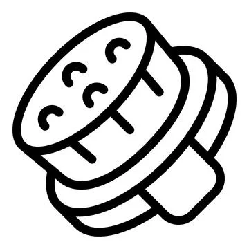 Bamboo brush icon outline vector. Anti cellulite massage Ilustración de archivo
