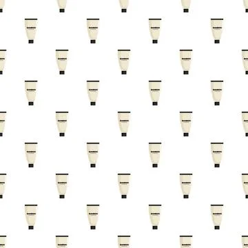 Bamboo charcoal toothpaste tubes repeating pattern background イラスト素材