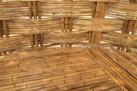 Bamboo construction pattern Stock Photos