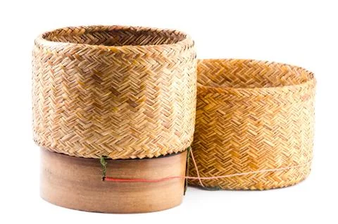 Bamboo container Foto stock