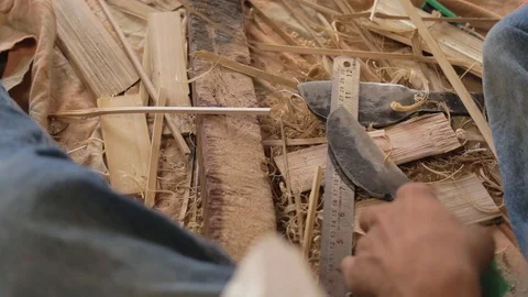 Bamboo Craft 2 Stock Footage 93789106