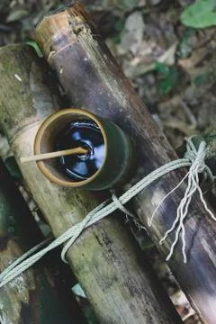 Bamboo Cup of coffee Stock Photos