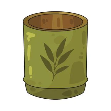 Bamboo Cup illustration Stock Illustration