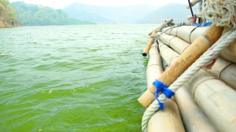 Bamboo with current dam Video stock 48893331