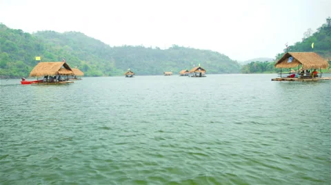 Bamboo with current dam Stock Footage 48916108