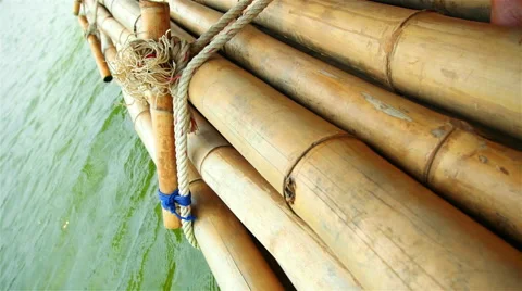 Bamboo with current dam Stock Footage 48947104