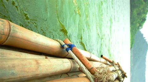 Bamboo with current dam Stock-Footage 48950004
