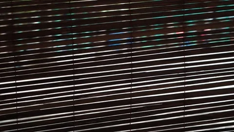 Bamboo curtains obscure the view Video stock 263833792
