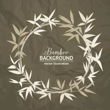 Bamboo decorative frame Illustrazione stock