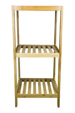 Bamboo decorative two shelf unit Stock Photos
