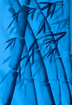 Bamboo at dusk Stock Illustration
