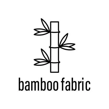 Bamboo fabric icon. Element of raw material with description icon for mobile Stock Illustration
