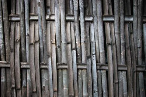 Bamboo fence background Stock Photos