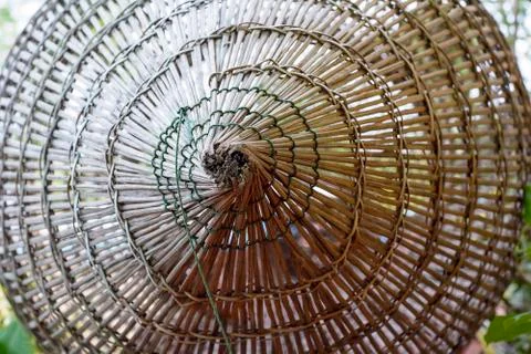 Bamboo fish trap Foto stock