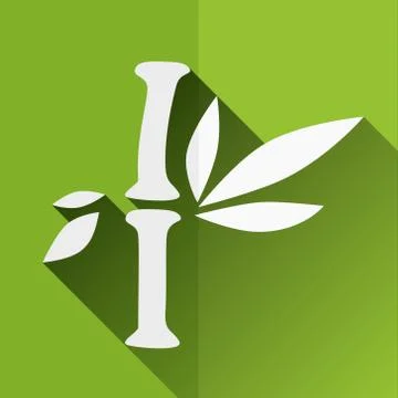 Bamboo flat icon Stock Illustration