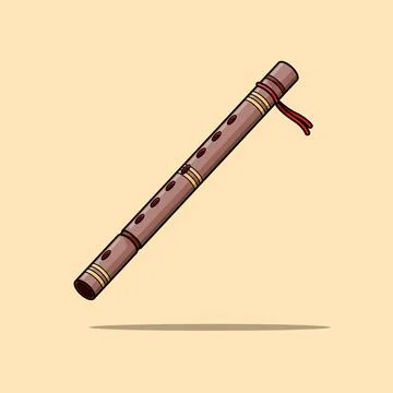 Bamboo Flute Stock Illustration