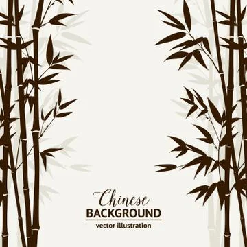Bamboo forest card Illustrazione stock