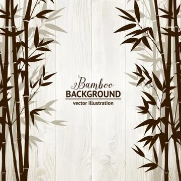 Bamboo forest card Illustrazione stock