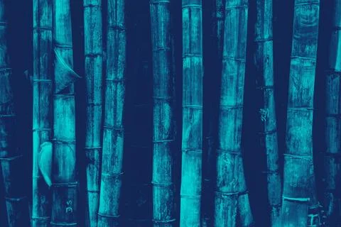 Bamboo forest pattern background green old thick not even duotone Stock Photos