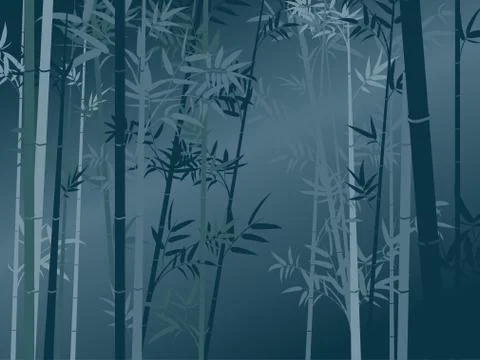 Bamboo forest scene イラスト素材
