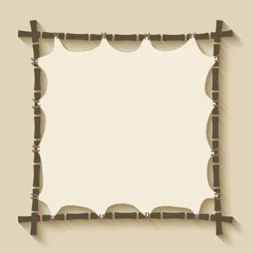 Bamboo frame background Stock-Illustration