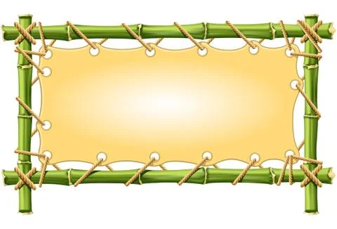 Bamboo frame with canvas Stock-Illustration
