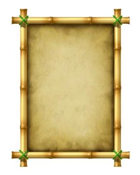Bamboo frame Stock Illustration
