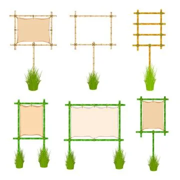 Bamboo frame Illustrazione stock