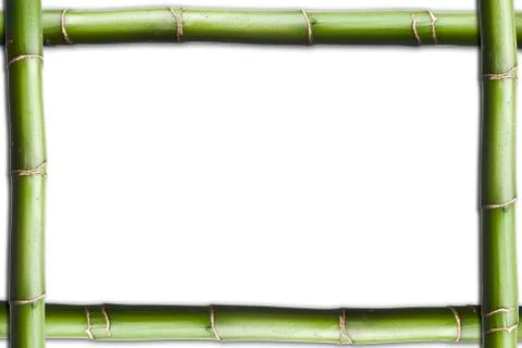 Bamboo frame. Stock Photos