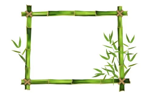 Bamboo frame for your message Stock Illustration