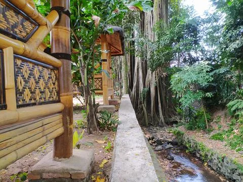 Bamboo gazebo Stock Photos