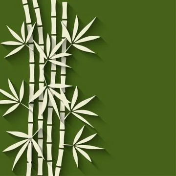 Bamboo green background Stock Illustration