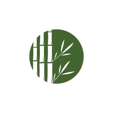 Bamboo with green leaf 스톡 일러스트