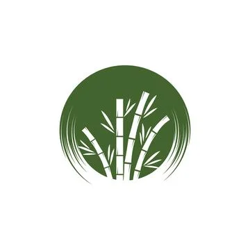 Bamboo with green leaf Illustration