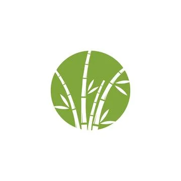 Bamboo with green leaf Illustration