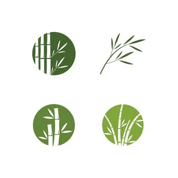 Bamboo with green leaf 스톡 일러스트