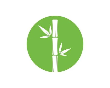 Bamboo with green leaf vector icon Bamboo with green leaf vector icon temp... Stock Photos
