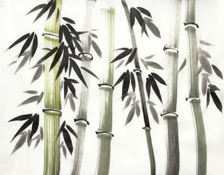 Bamboo grove Stock Illustration
