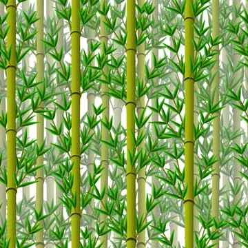 Bamboo grove seamless pattern Illustrazione stock