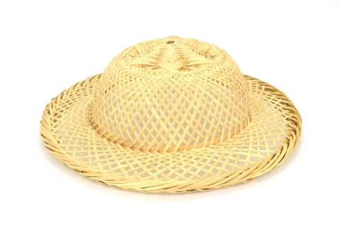 A bamboo hat weave Stock Photos
