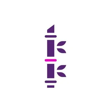 Bamboo icon solid purple pink colour chinese new year symbol perfect. Illustrazione stock