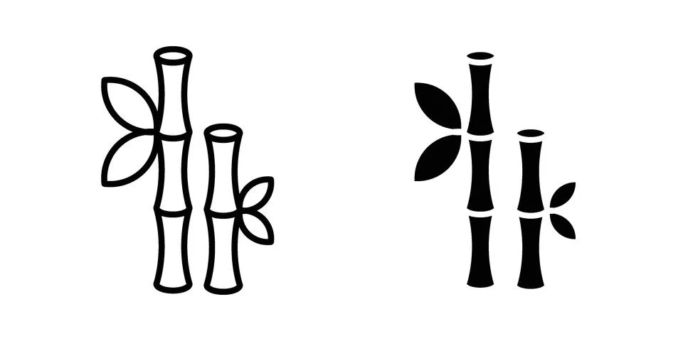 Bamboo icon vector design illustrations Stock Illustration