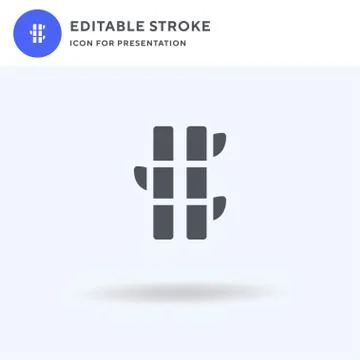 Bamboo icon vector, filled flat sign, solid pictogram isolated on white, logo イラスト素材
