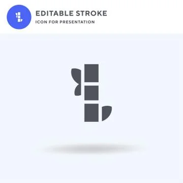 Bamboo icon vector, filled flat sign, solid pictogram isolated on white, logo Stock Illustration