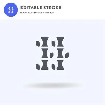 Bamboo icon vector, filled flat sign, solid pictogram isolated on white, logo イラスト素材