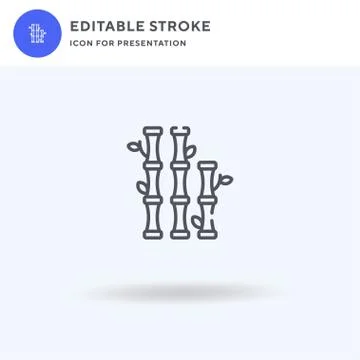 Bamboo icon vector, filled flat sign, solid pictogram isolated on white, logo Stockillustratie